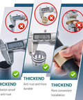 Vessel Sink Drain With Pop Up Stopper And Detachable Basket Strainer No Fuss Anti Clog Drain Assembly With Overflow shown with calipers.