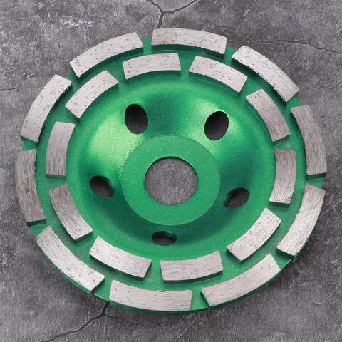 Double Row Diamond Grinding Wheel Disc For Concrete Granite Marble Polishing And Smoothing, Heavy Duty Grinder 125 X 22.2 mm