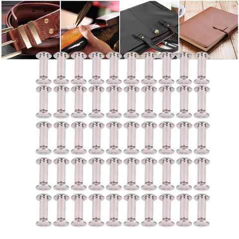 Flat Round Head Rivet Bolt Set Durable Installation Kit For Scrapbooking And Craft Lovers 50 Pairs M5 Rivet Nuts