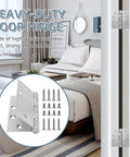 Door hinge, brushed nickel, 4.5 x 4.5 in, heavy-duty ball-bearing, square corners, 6-pack residential/commercial doors