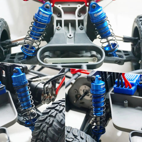 Oil Shock Absorber Damper Set For 1 By 10 RC Traxxas Slash 2WD And 4X4 Hoss Rustler Bandit Stampede Upgrades Replacement For 5862 Blue Real Oil Shock