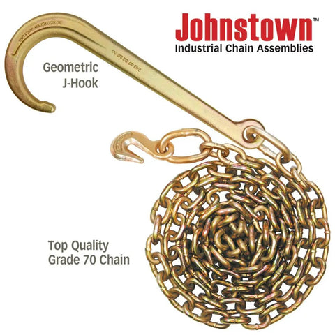 Heavy Duty Tow Chain With 15 Inch Forged J Hook And Grab Hook Grade 70 Chain 10 Foot 4700 Pound Safe Working Load Built Tough For Towing Heavy Vehicles And Safer Hauls