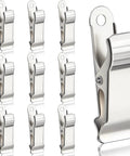 10 Pcs Mini Metal Clamps Crocodile Clips One Half Inch Wide Spring Clamps With Smooth Jaw And Five Sixteenth Inch Capacity Silver Pack