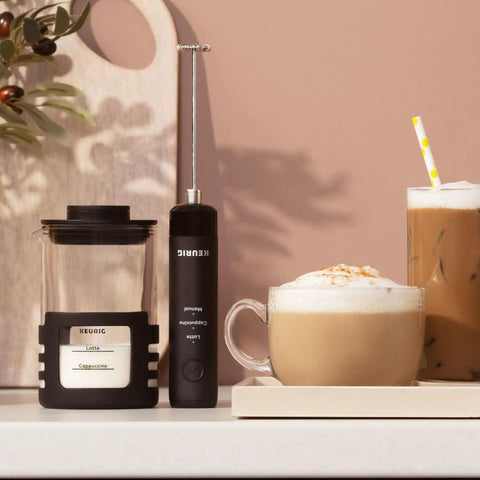 SimpleCafe Rechargeable Handheld Milk Frother For Lattes Cappuccinos And Iced Coffee USB Cord Included Microwave Safe Frothing Cup