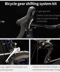 Lightweight Full Carbon Fiber Road Bike For Adults With Shimano R7120 gear shifting system, close-up of levers and derailleur