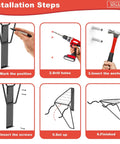 Installation steps for Wall Mounted Double Bike Rack Foldable For Two Bikes Space Saving Indoor Garage Storage Solution With Low Lift Access And Easy Cleaning For Home Garage Use Easy Install Holds Two Bikes Securely Horizontal Mount