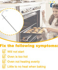Range Oven Temperature Sensor Replacement W10833885 W10586204 New No Fuss Install Thermistor For Ovens in kitchen setting