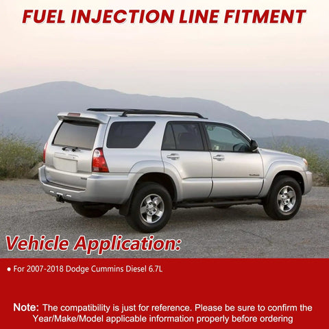 High Performance 6 Piece Fuel Injection Lines For Dodge Cummins Diesel Replace 4935976 4935982 4935981 silver Dodge Ram SUV