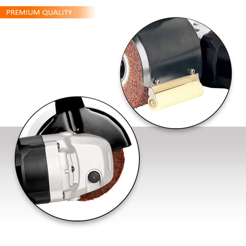 Close-up of Heavy Duty Pro Grade Burnishing Polishing Machine Kit 1200W 110V Polisher Sander with 4 nonwoven wheels 80 120 240 360