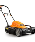 Electric Lawn Mower With 12 Amp Motor 19 Inch Deck 2 In 1 Mulch Or Side Discharge Six Cutting Heights From One And A Half To Four Inches