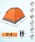 Two Person Camping Tent With Rain Fly And Carry Bag Ultra Lightweight And Compact Outdoor Shelter For Backpacking Hiking Beach Trips