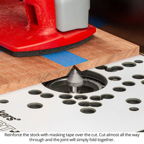 7 Piece 90 Degree V Groove Router Bit Set Featuring Premium Carbide Cutters In Quarter And Half Inch Shanks For Engraving Lettering Miter Joinery American Made Kit That Cuts Like Butter On Cnc Desktop Or Handheld Routers during use on wood.