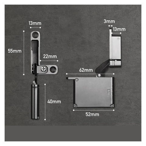 Dimensions of 2 Pack Concealed Hinge 105 Degree Soft Close With Soft Open, Hidden Hardware For Aluminum Frame Doors