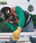 Safety Hard Hat With Tinted And Clear Visor Vented Construction Helmet ABS Work Hard Hat For Men Six Point Suspension
