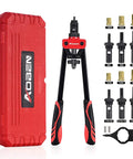 14 Inch Rivet Nut Tool Set With Quick Change Head Six Interchangeable Mandrels Includes 90 Rivnuts And 2 Mandrel Lock Pins