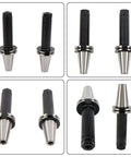 Durable 2 Piece Cat40 Er20 Collet Chuck Set Featuring 6 Inch Tool Holders made of high strength iron for machining jobs.