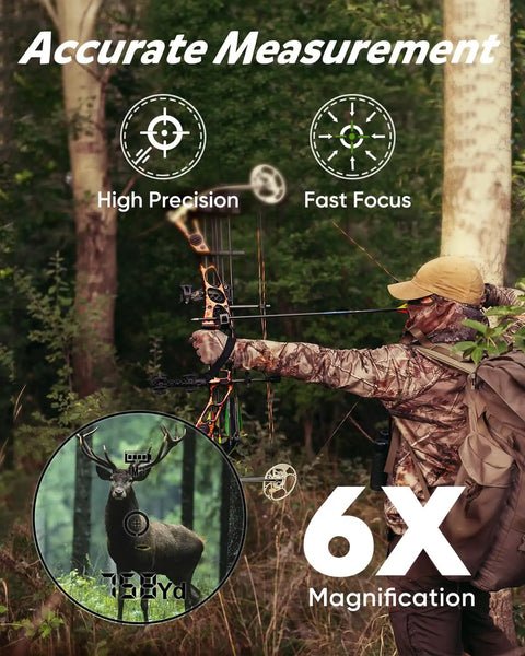 Flat Out Legit Hunting Rangefinder Providing 800 Yard Laser Range Finder Accuracy With Serious Bow Hunting Mode For Crisp Angle Calculations And Reliable Target Lock Vibration Plus Quick Scanning And Rugged Carry Case