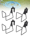 Adjustable Wall Mounted Hose And Pipe Rack For Lawn And Garage Cleanup Holds Eighty Feet, heavy duty steel hooks for organizing hoses.