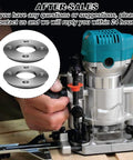Plug And Play Swap Template Guide Adapter Compatible With Makita Router Base for 3612B 3620, showing two composite plates in use.