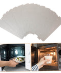 12 Pack Mica Sheets for Microwave Oven Heat Resistant Insulation, Fire Retardant Waveguide Covers shown in DIY kitchen use