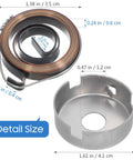 Drill Press Return Spring Replacement Kit For Quill Feed Return Coil Spring Assembly, showing spring and sleeve with dimensions