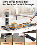 Roll Up Food Warmer Mat With 15W Wireless Charger And Quick Heat, 34 by 15 Inch Extra Large Buffet Warmer For Parties in use on kitchen counter