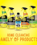 Five Goo Gone cleaning products including Grout And Tile Cleaner Stain Remover For Dirt Buildup Soap Scum And Hard Water Stains