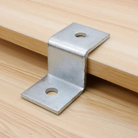 8 Pack Heavy Duty Z Brackets For 1.57 x 1.57 Inch Strut Channel 2 Hole Mounting on wood surface