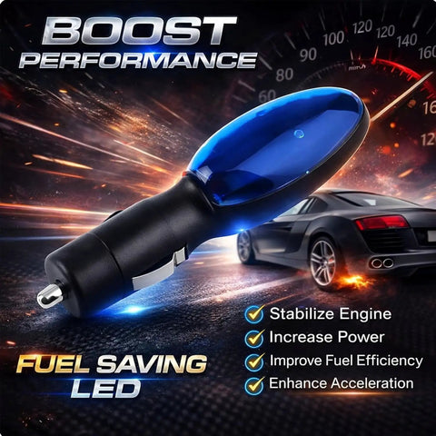 2026 Upgraded Fuel Saver Device For Cars, Smart Gas Economizer With Voltage Stabilizer, Plug In, Image of Device and Car