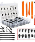 Premium Car Bumper Retainer Clips Compatible With Ford Expedition Multi Size Nylon Body Panel Fasteners Heavy Duty Replacement Kit Includes Removal Tool And Storage Box For Easy Daily Installations, 240-piece kit with clips and tools