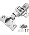 Frameless Soft Close Cabinet Hinges For Inset Kitchen Cabinets 105 Degree Clip On Plate Adjustable Concealed European Door Hinges