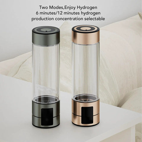 Portable 400ml Hydrogen Water Bottle Ionizer For Travel On The Go With Rechargeable Li Battery Sealed Design For Daily Use