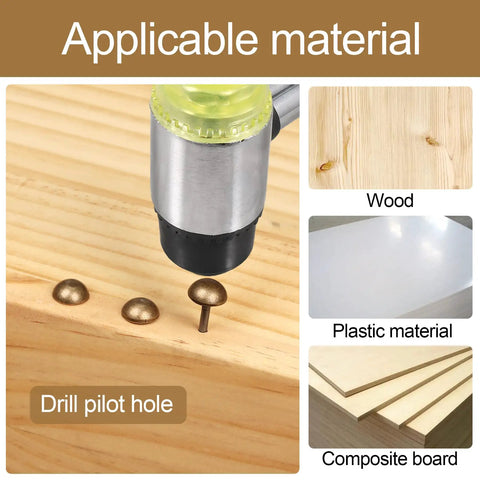 Top Shelf Solid Brass Antique Upholstery Tacks With Realistic Bronze Hue Heavy Duty Furniture And Carpet Thumb Tacks Straight Up Bang For Your Buck Wall Fastener Kit Size Half Inch used on wood with drill pilot hole.