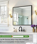 Onwecen Wall Sconces Set of 2, Modern Bathroom Light Fixtures, Brushed Gold, paired with a mirror in a stylish bathroom setting.