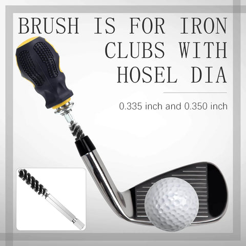 Pro Grade Golf Club Cleaning Wire Brush Set For Iron And Wood Head Hosel Scrub Tool Drill Brush Attachment For Electric Drill
