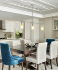 Three Light Pendant With Clear Glass Shades In Brushed Nickel For Kitchen Island And Dining Room Dope Modern Farmhouse Chandelier