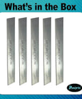 Set Of 5 HSS Trapezoid Lathe Blades One Eighth By Three Quarter By Six Inches For Parting Cut Off And Tool Holders Hardened