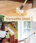 Long Reach Deck Stain Brush Kit With 60 Inch Extension Pole for versatile use on decks, fences, and walls, including paint brushes