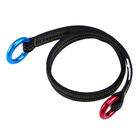 Pro Grade Arborist Friction Saver Tree Climbing Sling With Bomber Polyester Webbing And Lightweight Aluminum Carabiner For Rock Solid Grip Zero Snag Performance And Smooth Sailing Up Any Dense Canopy 110 Cm