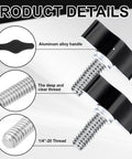 Top Shelf Stainless Steel Thumb Screws With Wings Knobs For Shop Projects 16 Pack showing aluminum handle and clear thread details.