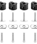 Kayak Track Mount Hardware Kit With Convertible Knobs, 1-1/2 Inch Bolts, Track Nuts, 1-1/4 Inch Socket Head Cap Screws, DIY Accessory Set