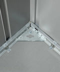 Concrete Anchor Kit AK100 for Shed Foundations and Mounting Durable Outdoor Sheds on concrete slab corner installation view.