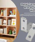 Heavy Duty L Bracket Corner Braces 20 Pack 1.5 Inch Right Angle Mounts used on wood shelf