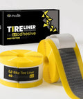 Self Adhesive Bike Tire Liner 40mm Anti Puncture Protector For 26, 27.5, 29 Inch MTBs And E Bikes, yellow roll and packaging
