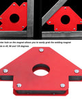 Heavy Duty Magnetic Welding Holder With 4 Inch Strong Magnetism And Durable Metal Construction For Rock Solid Metalworking Support And Easy Setup, showing multiple angles and a center hole for easy handling.