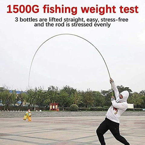 Telescopic Fishing Rod Portable Crucian Pole With 360 Degree Rotatable Tip weight test lifting bottles outdoors