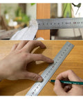 Digital Caliper, Aluminum Alloy Square Ruler 90 Degree Measuring Tool Gauge being used on wood for precise measurements.