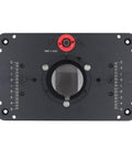 Top Shelf Aluminum Router Lift With 69mm Base Plate For Woodworking Benches showing precise height adjustment markings and locking mechanism.