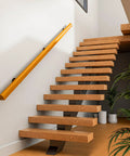 Indoor Stair Wood Handrail Kit 2ft Non Slip Pine Railing Complete Rail System For Stairs Corridors Bars Lofts And Kindergartens