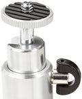 Close-up of Lightweight Portable Mini Travel Tripod With 360 Degree Ball Head For Small Cameras GoPro And Smartphones Adjustable Height